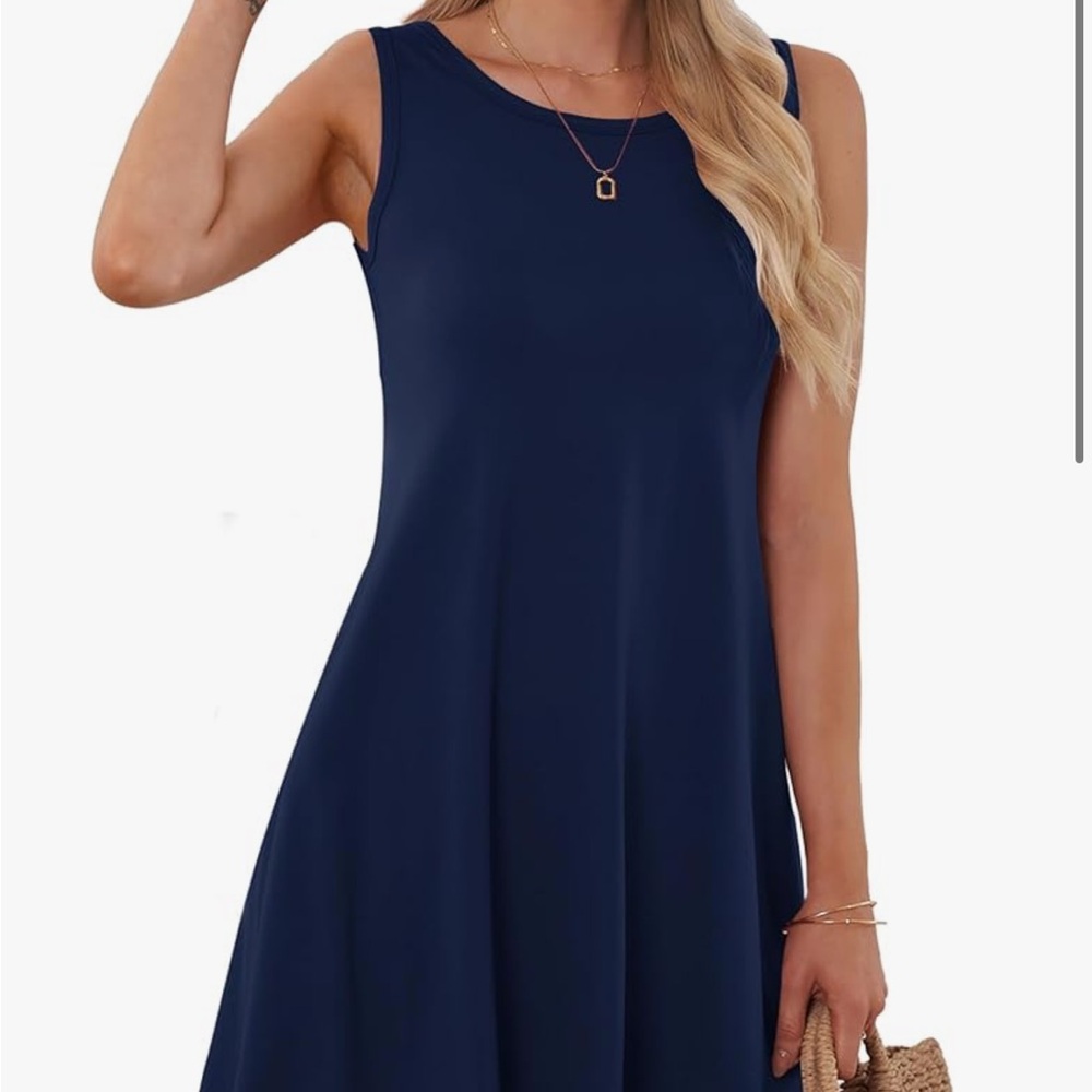 ‼️FLASH SALE‼️ 🎉HP🎉 Navy sleeveless t-shirt dress